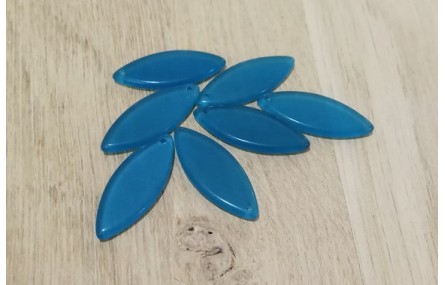 Ovalo Cristal africano 12*30 mm Azul