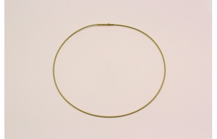Collar acero espiral 1,4mm*42cms Dorado