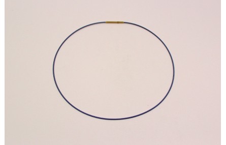Collar acero espiral 1,4mm*42cms Morado