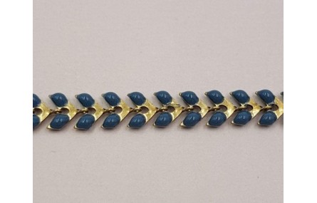 Cadena Pétalos 7mm Azul Piedra