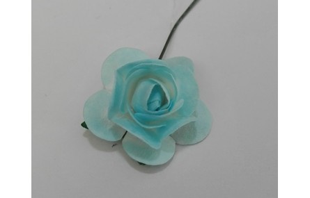Flor Papel 2cms diámetro Azul Claro