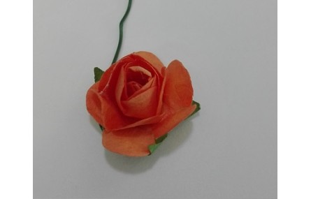 Flor Papel 2cms diámetro Naranja