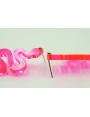 Pendiente serpiente metacrilato rosa fluor