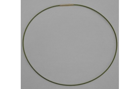 Collar acero espiral 1,4mm*42cms Verde