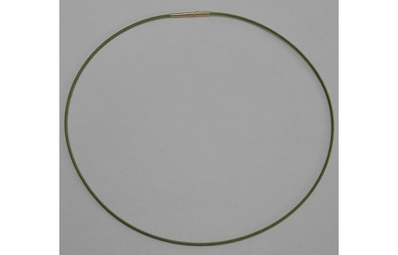Collar acero espiral 1,4mm*42cms Verde