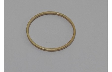 Aro de 1mm y de 22mm diametro oro Mate