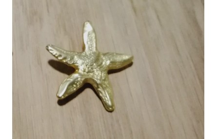 Pieza Estrella Mar con anilla 31mm diam. Oro Mate