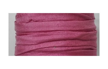 Cinta de seda Natural cosida 5-7mm rosa fuerte