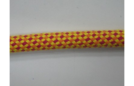 Cordón trenzado mecla amarillo, naranja, rojo