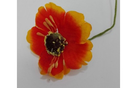 Flor Tela 45cms diámetro Naranja