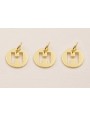Colgante letra H 10mm Baño Oro 18K, 3Micras