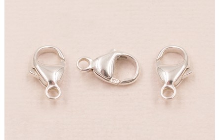 MOSQUETON REDONDO 13MM PLATA LEY 925