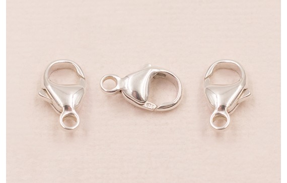 MOSQUETON REDONDO 13MM PLATA LEY 925