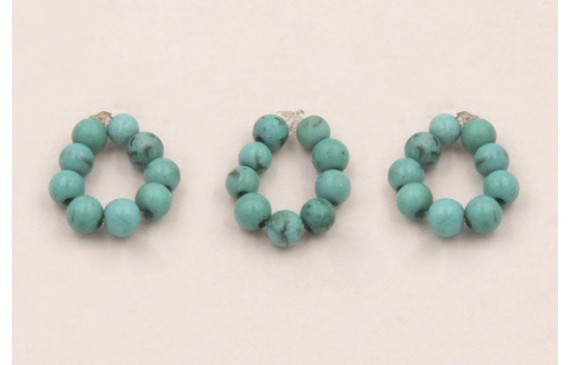 aro de 9 Piedras Turquesas de 2mm