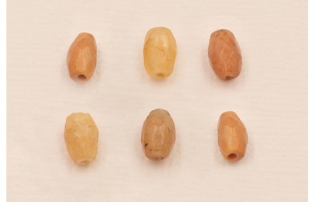 Ristra 40cms Ovalos facetados Piedra 6*4 tostado