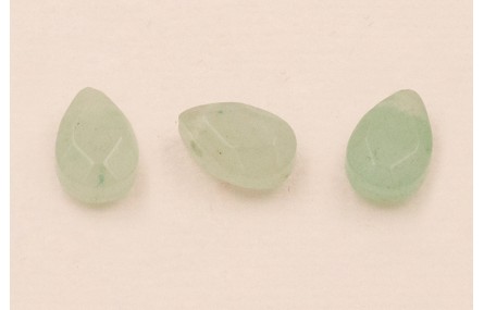 Gota Cuarzo facetado 10*6mm Azul claro