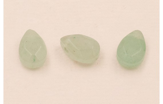 Gota Cuarzo facetado 10*6mm Azul claro