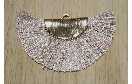 Pendiente abanico 45*25mm Beige