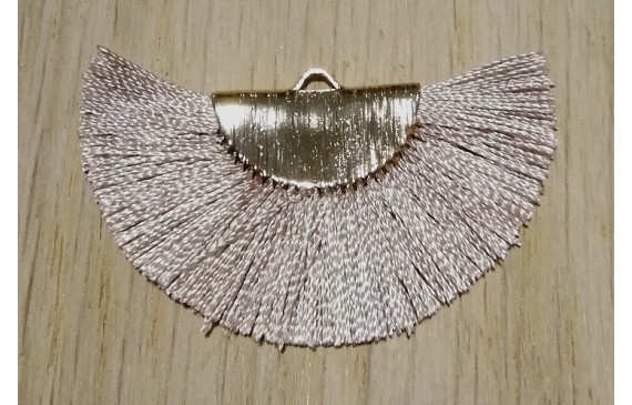 Pendiente abanico 45*25mm Beige