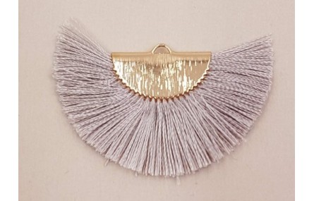 Pendiente abanico 45*25mm Gris