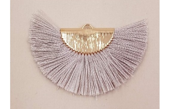 Pendiente abanico 45*25mm Gris