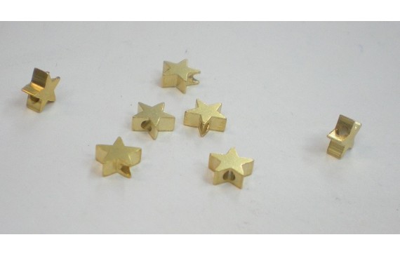 Cuenta Estrella 6*6mm Oro Mate