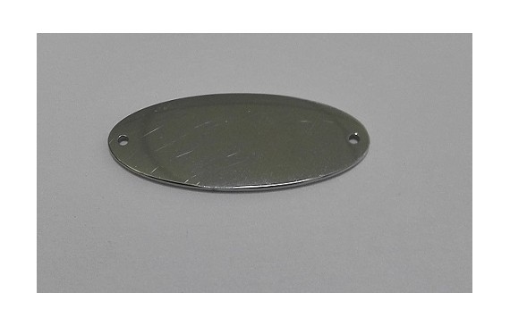 Pieza Ovalo 25*10mm A.Inox. Agujero de 1mm