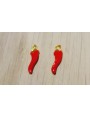 Colgante Pimiento 14mm Rojo +Oro
