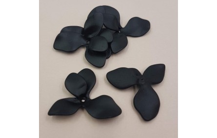 Pieza Flor 26,5mm diámetro Negro Mate