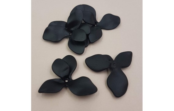 Pieza Flor 26,5mm diámetro Negro Mate