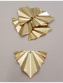 Pieza Triánguo plisado 29*22mm Oro Mate