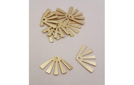Pieza 5 rayos de Sol 20*12mm Oro Mate