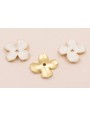 Pieza Flor 15mm esmaltada Blanca