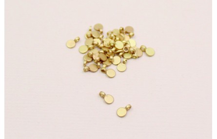 Disco de 3mm con arandela perpendicular Oro Mate