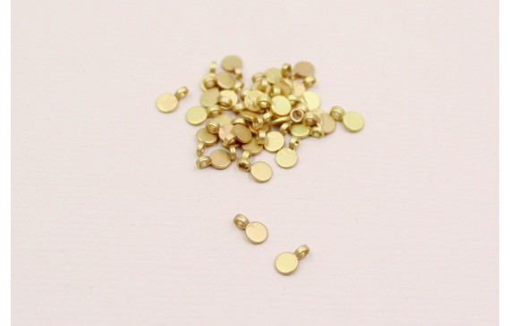 Disco de 3mm con arandela perpendicular Oro Mate