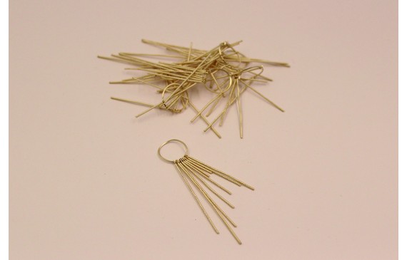 Aro con colgantes 65*13mm Oro Mate