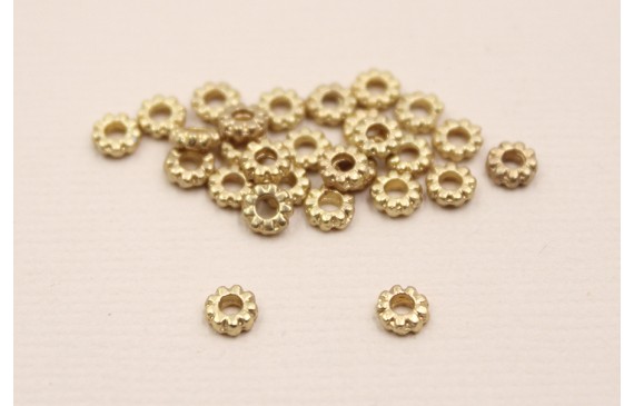 Rueda estriada de 3*1mm Dorado Mate