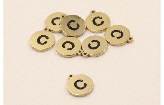 Chapa acero Inoxidable 10mm letra  C