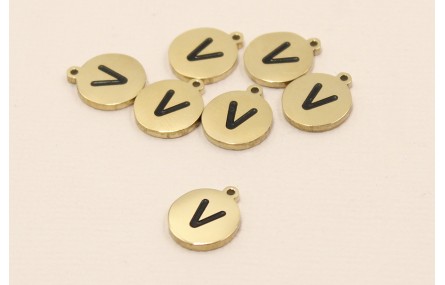 Chapa acero Inoxidable 10mm letra V