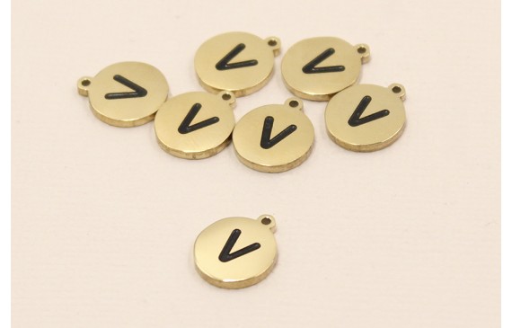 Chapa acero Inoxidable 10mm letra V