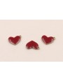 Colgante Corazón plano 10*7mm esmalte Rojo