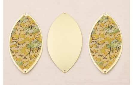 Ovalo 60*33 Oro Mate Estampado Amarillento