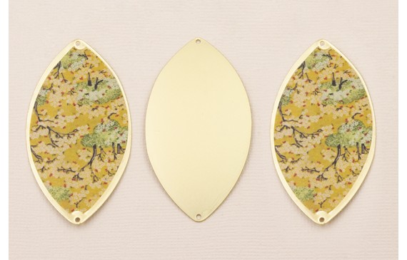 Ovalo 60*33 Oro Mate Estampado Amarillento