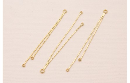 Fleco de 2 vías con anillas  55mm Oro Mate