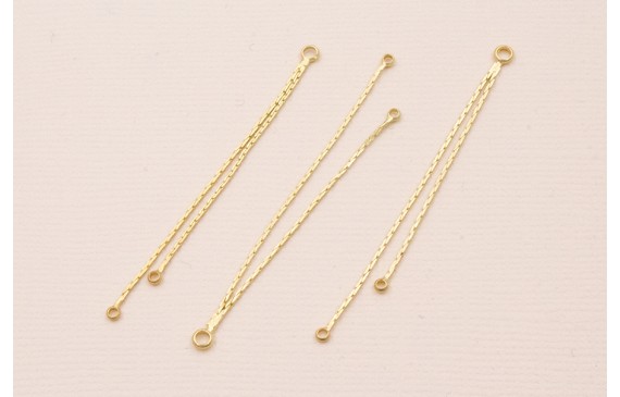 Fleco de 2 vías con anillas  55mm Oro Mate