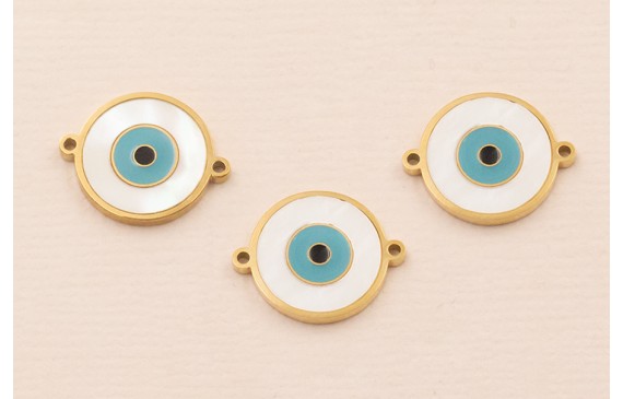 Entrepieza Ojo Turco Acero 316L 12*12mm esmaltado