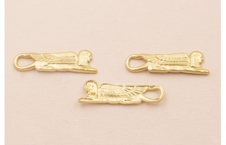 Pieza Egipcia de 40*10 Oro Mate Aul, verde y Rojo