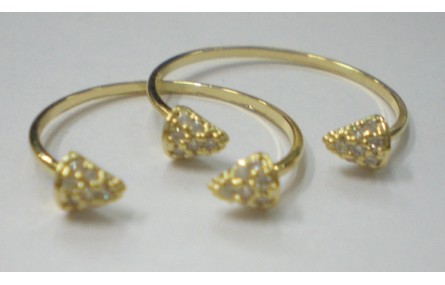 Anillo Cono microbrillos ORO