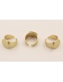 Anillo disco plano 13mm oro mate