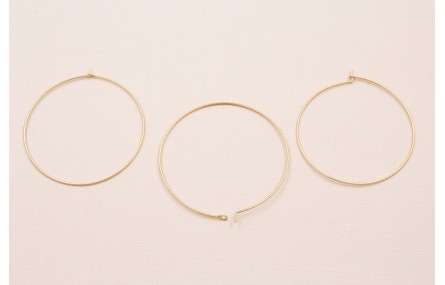 CRIOLLA HILO REDONDO 45MM ORO MATE